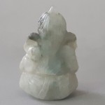 KG-073 Natural Genuine Pastel Green Jade Carved Lord Ganesh Ganesha India Hindu Hinism Buddha amulet om Statue. 